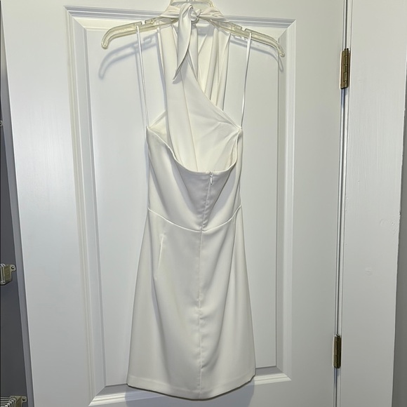 Amanda Uprichard White Halter Sheath Mini Dress - Picture 4 of 6